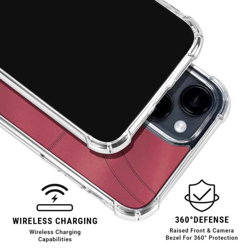 University of Oklahoma Red Jersey iPhone 14 Clear Case